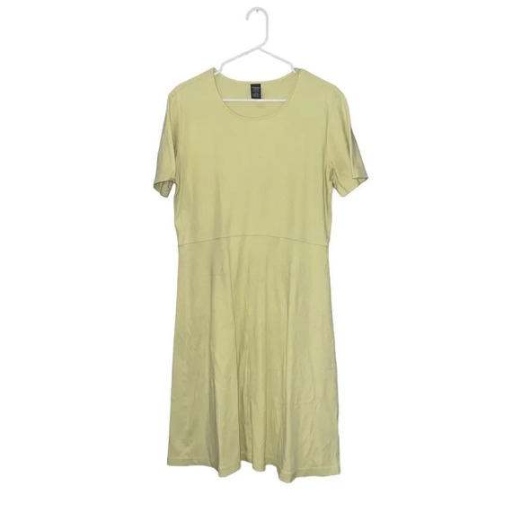 Land's End‎ Yellow Fit and Flare Dress Size Large - Picture 1 of 3